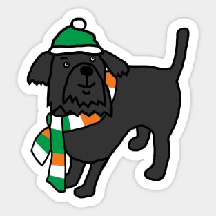 Cute Irish Dog on St Patricks Day Sticker